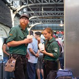 Hamburg, at the train station.