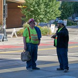 Seattle workman on street 